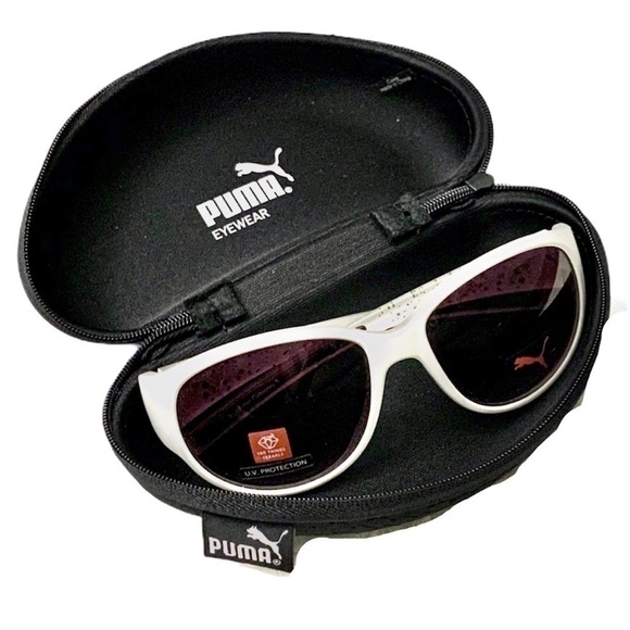 Puma Sunglasses Trestles 15013 White Frame with Brown Lenses Unisex - Picture 7 of 8